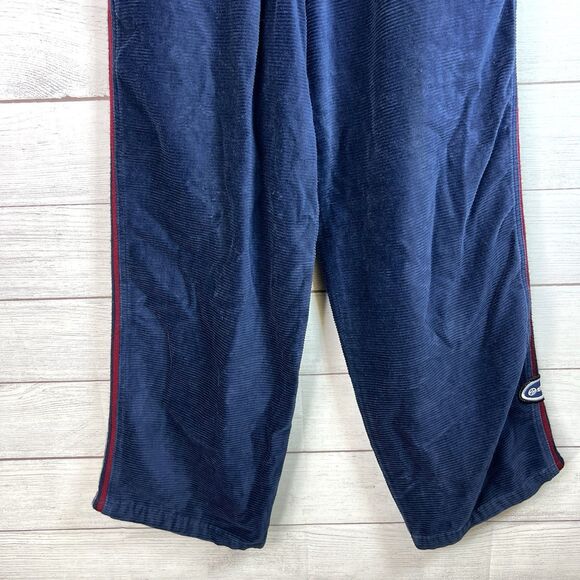 Split Vintage Skateboard Blue Corduroy Embroidered Grunge Y2K Pants Sz 28 Baggy - Picture 5 of 11
